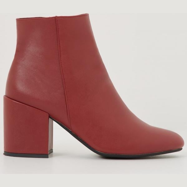 Stivaletti con tacco largo rosso Terranova rosso