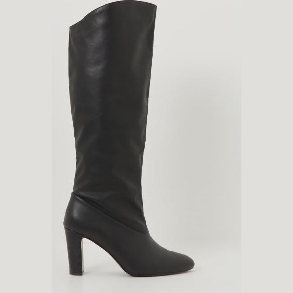 Stivali in ecopelle tinta unita nero Terranova nero tinta unita