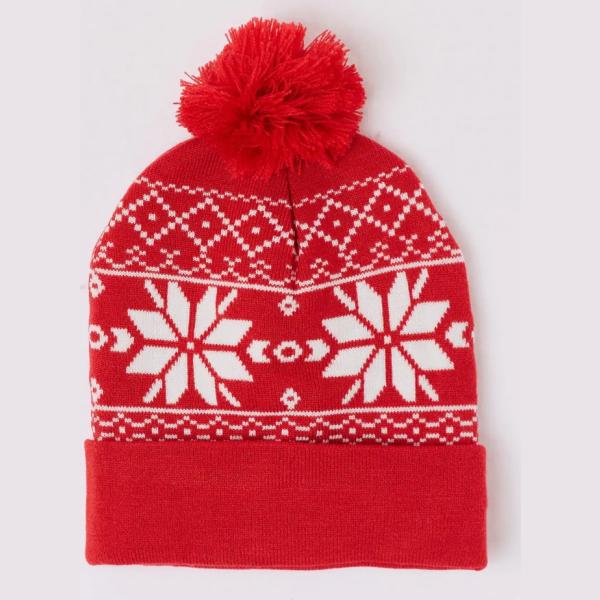 Berretto jacquard rosso Terranova rosso