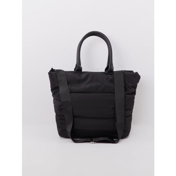 Shopping bag con zip tinta unita nero Terranova nero tinta unita