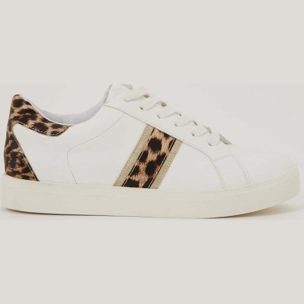 Sneakers animalier in ecopelle bianco Terranova bianco animalier
