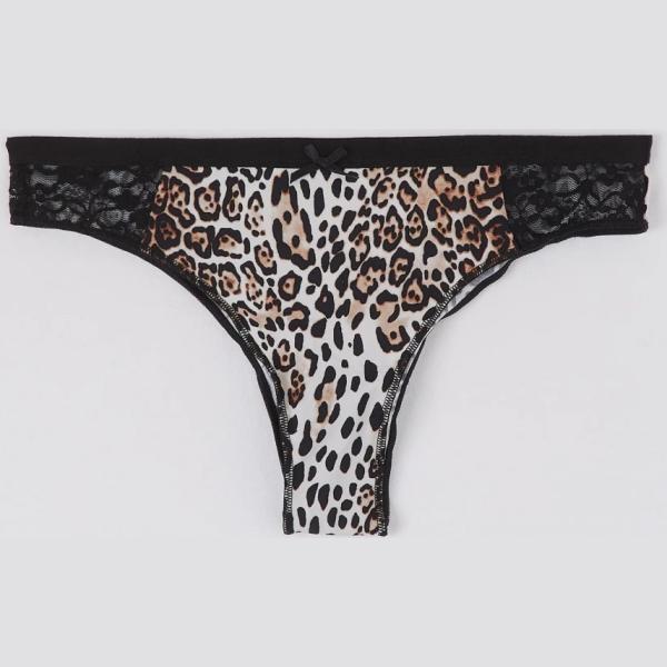 slip Terranova nero animalier