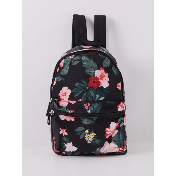 zaini Terranova nero a fiori