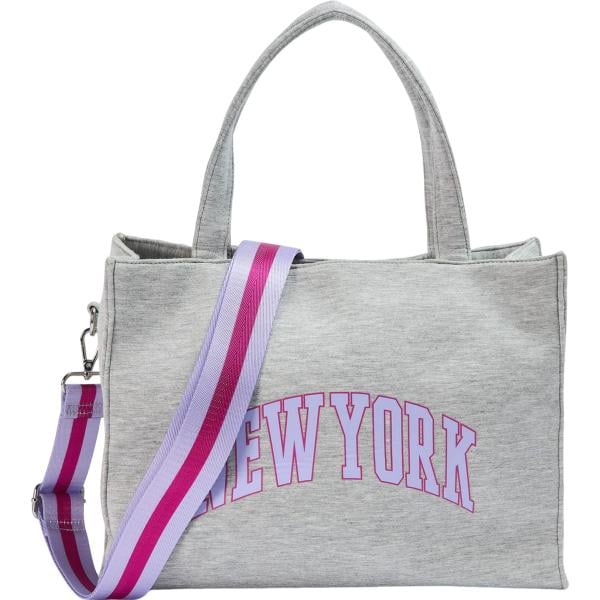 shopping bag Terranova grigio con stampe