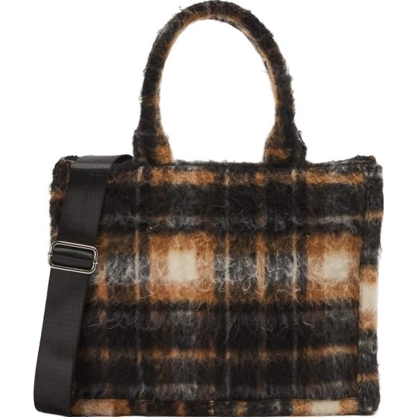 shopping bag Terranova nero a quadri