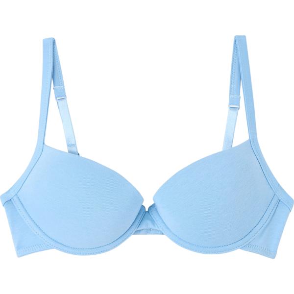 reggiseni push-up Terranova blu tinta unita