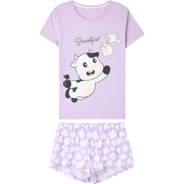 pigiama Terranova viola con stampe