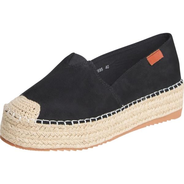 espadrillas Terranova nero tinta unita