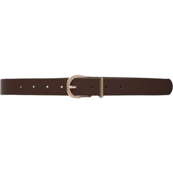 Cintura da donna in marrone scuro con fibbia in metallo Terranova