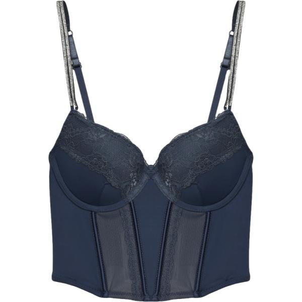 bralette Terranova blu tinta unita