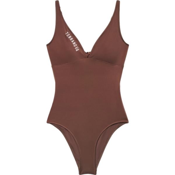 costumi interi Terranova marrone con stampe