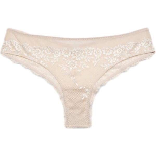 Culotte da donna in beige sabbia a fiori con pizzo intimo in cotone Terranova