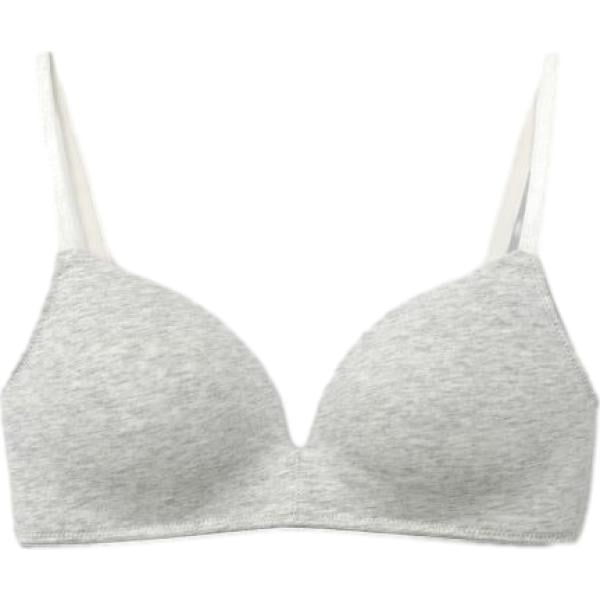 Reggiseno da donna in grigio chiaro con spalline in cotone Terranova