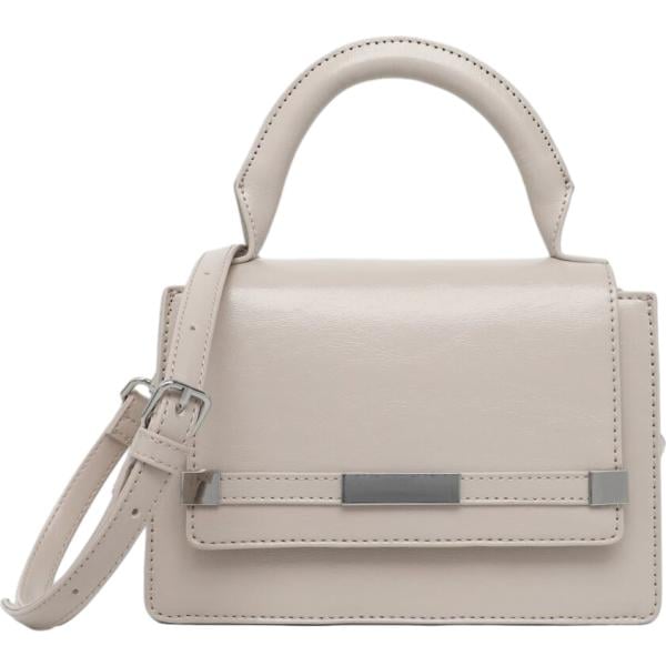 Borsa a spalla da donna mini in grigio chiaro con cinturino Terranova