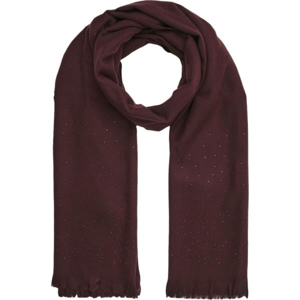 Sciarpa da donna in marrone scuro con strass in viscosa Terranova