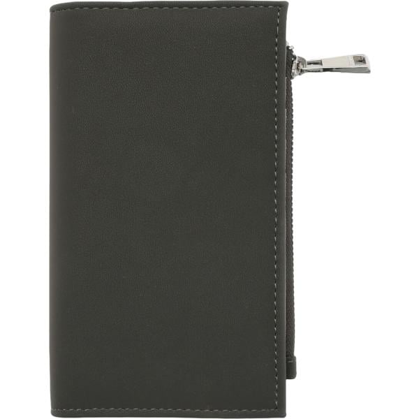 Portafoglio da donna in grigio scuro con zip Terranova