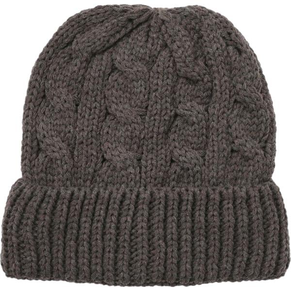Cappello da donna in grigio scuro lavorato a maglia collo con cappuccio Terranova