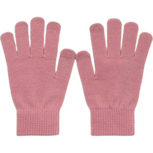 Guanti da donna in rosa scuro lavorato a maglia Terranova