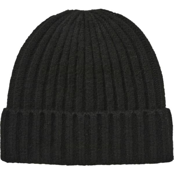 Beanie da uomo in nero pece lavorato a maglia Terranova