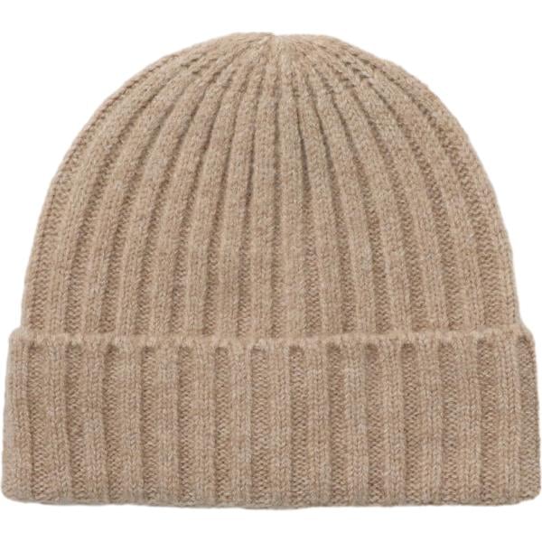 Beanie da uomo in beige sabbia lavorato a maglia Terranova