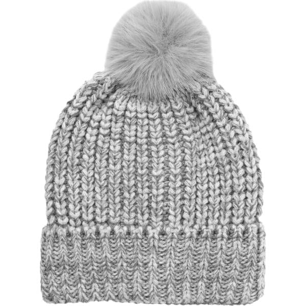 Beanie da donna in grigio scuro lavorato a maglia lungo Terranova