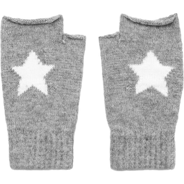 Guanti da donna in grigio chiaro con stampe lavorato a maglia in viscosa Terranova