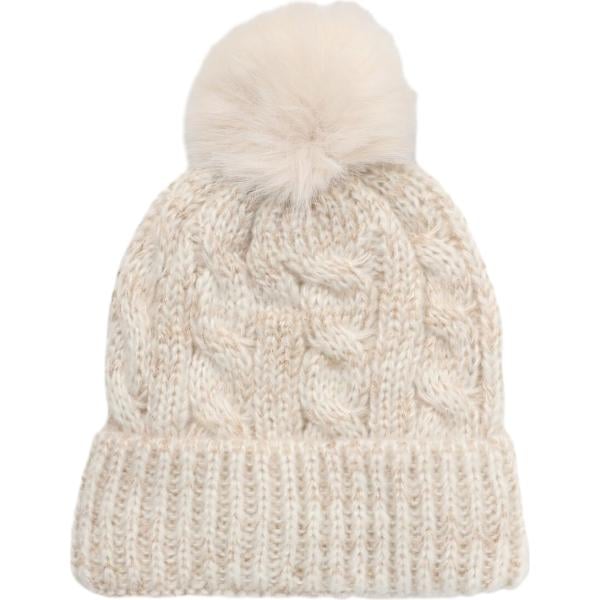 Beanie da donna in bianco neve lavorato a maglia in poliestere Terranova Terranova