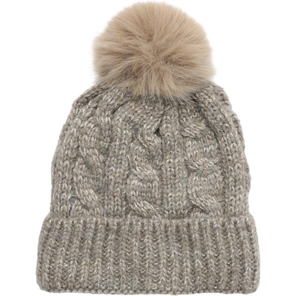 Beanie da donna in grigio scuro lavorato a maglia in poliestere Terranova