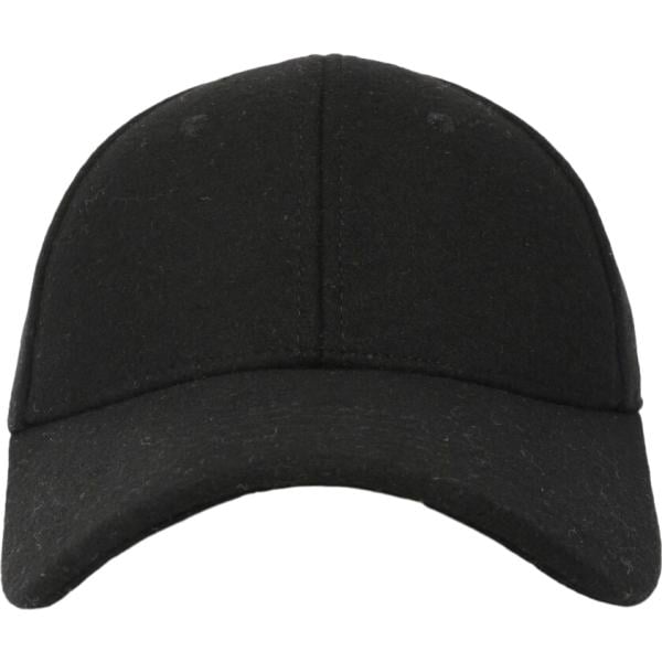 Cappello con visiera da uomo in nero pece in lana Terranova
