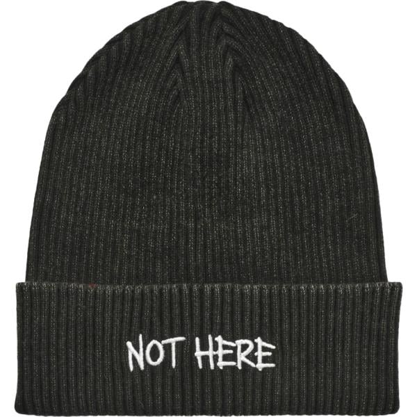 Beanie da uomo in nero pece con stampe in cotone Terranova
