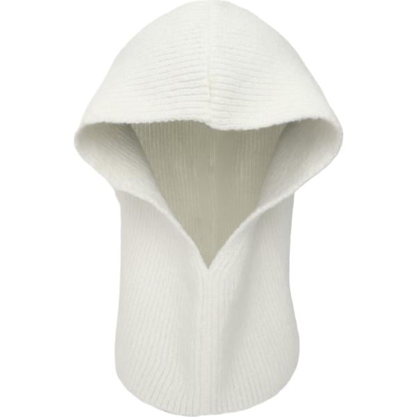 Beanie da donna in bianco neve collo con cappuccio Terranova