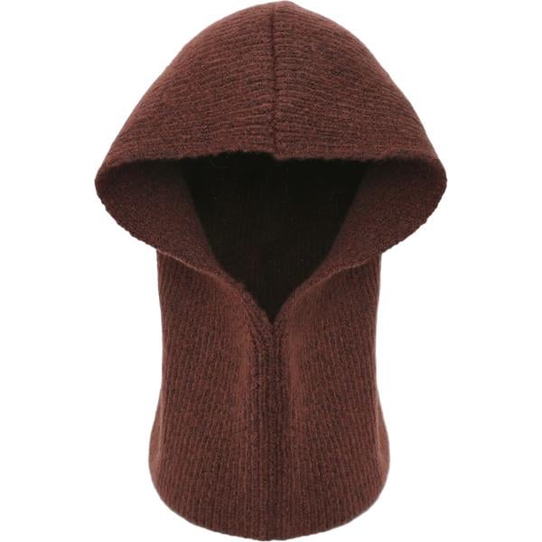 Beanie da donna in marrone scuro collo con cappuccio Terranova