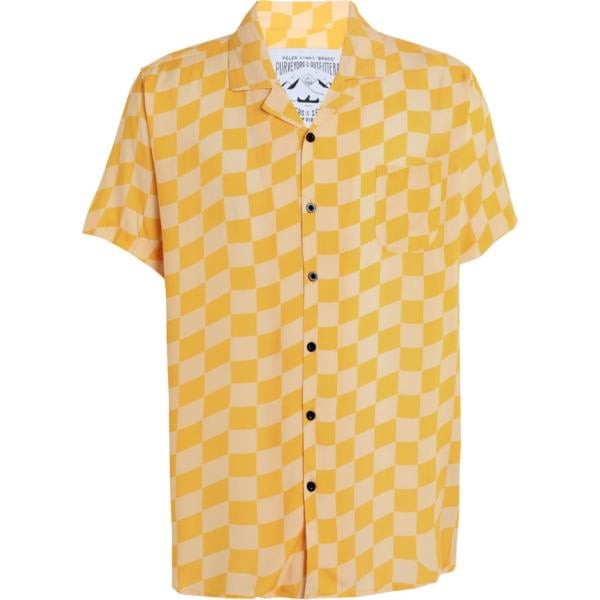 camisas de manga corta Poler amarillo de cuadros