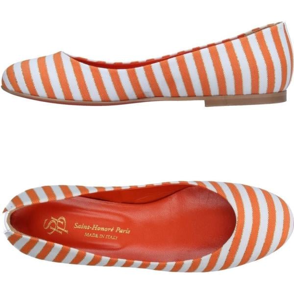 bailarinas Saint-Honoré Paris Souliers naranja de rayas