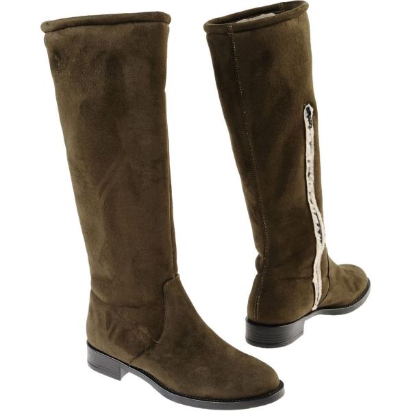 botas Fabrizio Chini verde un solo color