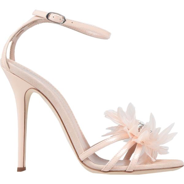 sandalias de tacón Giuseppe Zanotti rosa un solo color