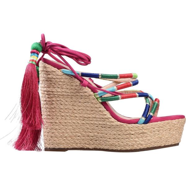 sandalias romanas Schutz verde con diseños