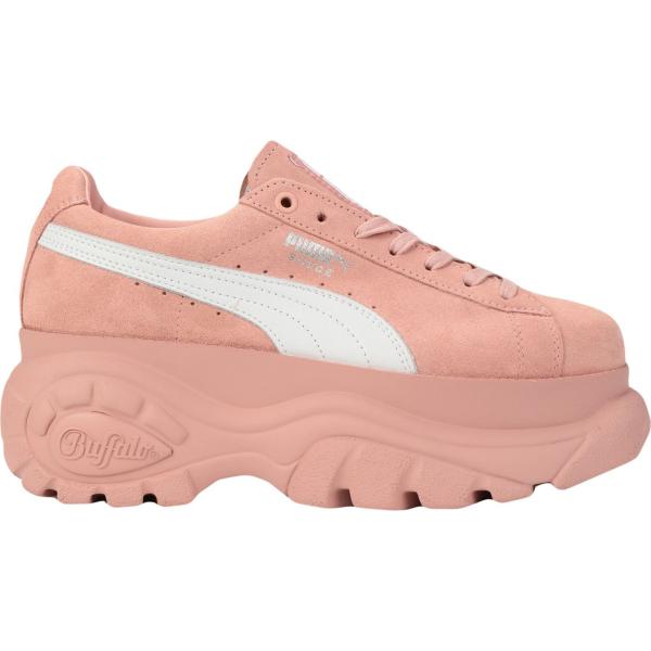 Sneakers flatform effetto scamosciato PUMA x BUFFALO rosa un solo color