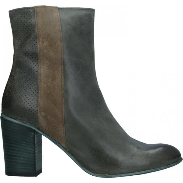 botines 1725.A verde un solo color