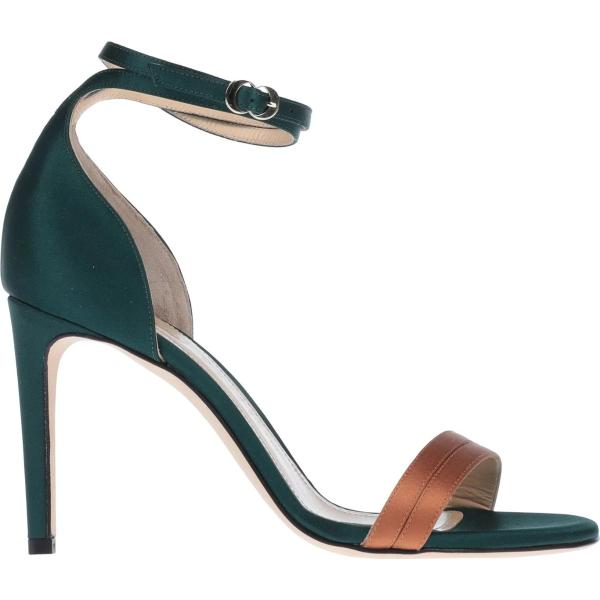 sandalias de tacón Chloe Gosselin verde con diseños