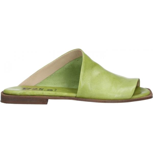 Sandalias, zuecos, mules y chanclas de moda 1725.A verde un solo color