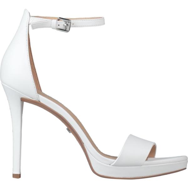 sandalias de tacón Michael Michael Kors blanco un solo color