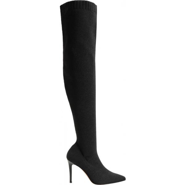 Botas por encima de la rodilla mujer negro efecto l rex tac n de