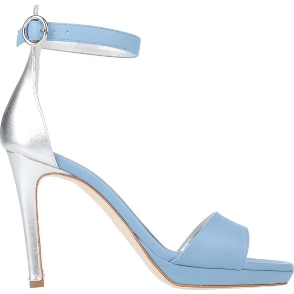 sandalias de tacón Alluminio azul con diseños