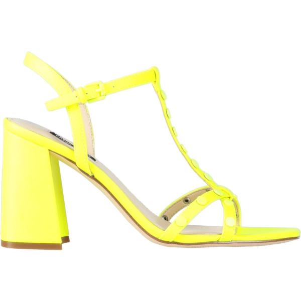 sandalias romanas Nine West amarillo un solo color