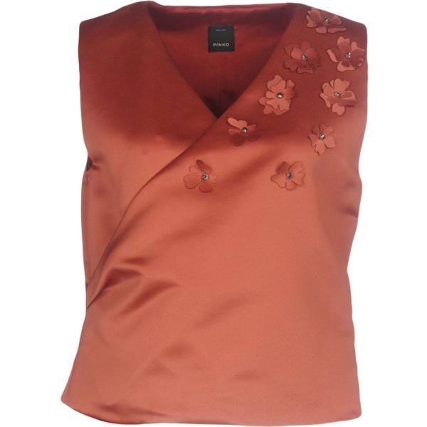 Top con strass in raso Pinko un solo color