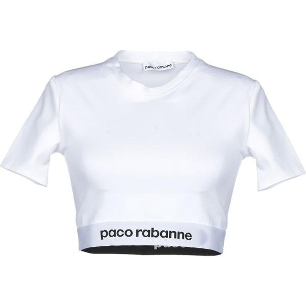 Top jersey Paco Rabanne blanco un solo color