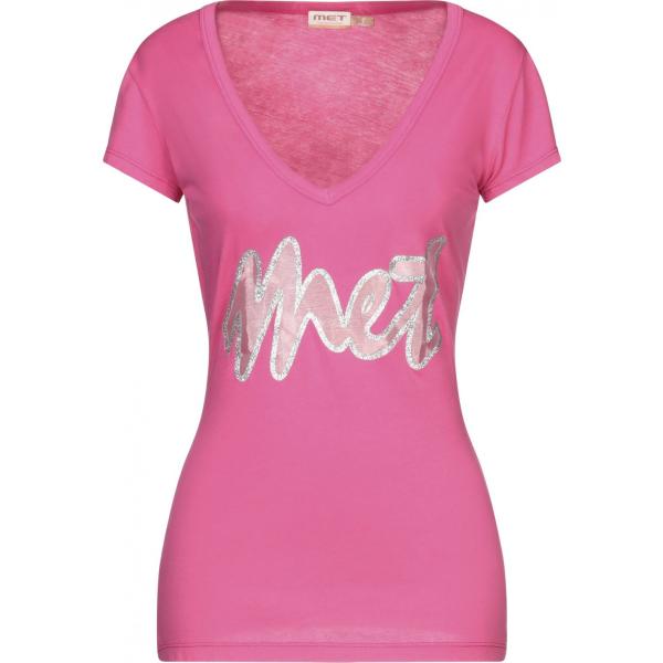 Top jersey Met Jeans violeta un solo color