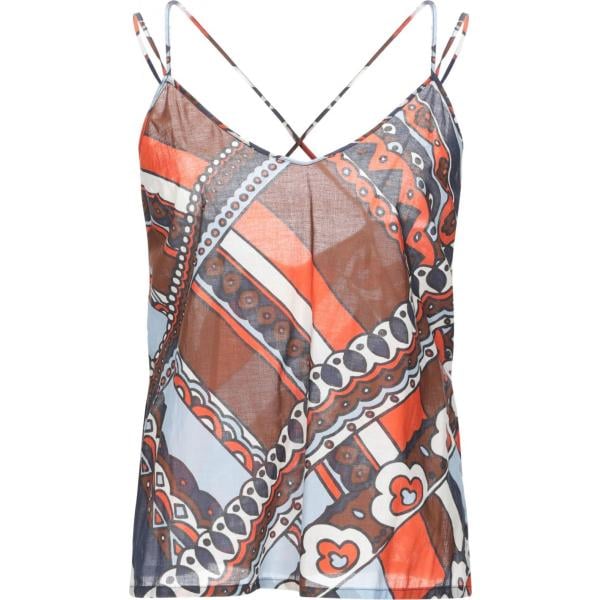 Top multicolore Suoli marrón con diseños