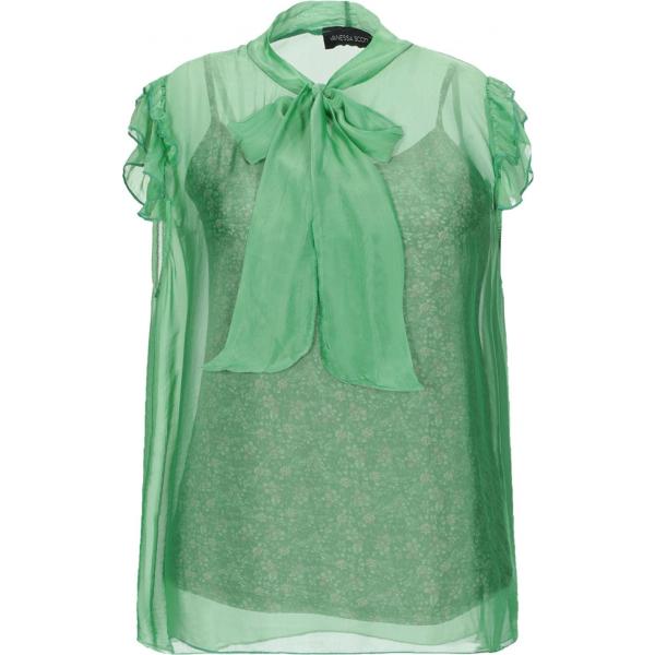 top Vanessa Scott verde un solo color